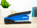 InPower Antimicrobial Spring-Powered Desktop Stapler, 20 Sheets, Blue