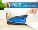 InPower Antimicrobial Spring-Powered Desktop Stapler, 20 Sheets, Blue