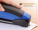 InPower Antimicrobial Spring-Powered Desktop Stapler, 20 Sheets, Blue
