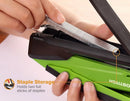 InPower Antimicrobial Spring-Powered Desktop Stapler, 20 Sheets, Green