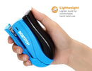 Spring-Powered Handheld Compact Stapler, 15 Sheets, Assorted Colors