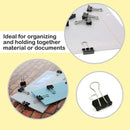 Small 3/4" (19mm) Black Binder Clip (20/Pack)