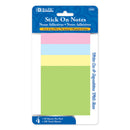 Stick On Notes 3" X 3" 50 Ct. (4/Pack) Pastel colors