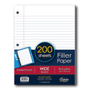Papel de Argolla- Wide Ruled 200 Sheets